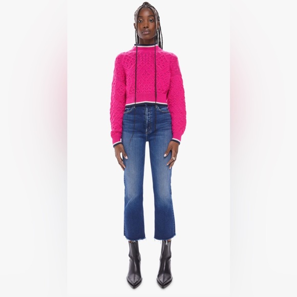 Mother the mock jumper crop in bright someday - Picture 3 of 3